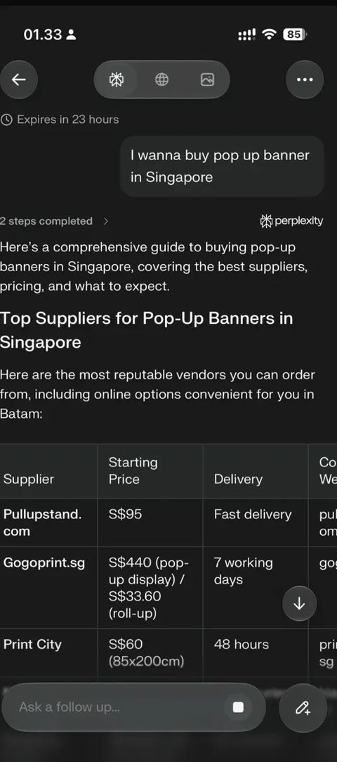 AI recommended Pullupstand on Perplexity